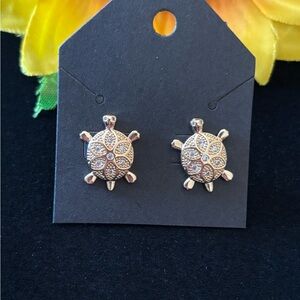 Gold Plated turtle earrings